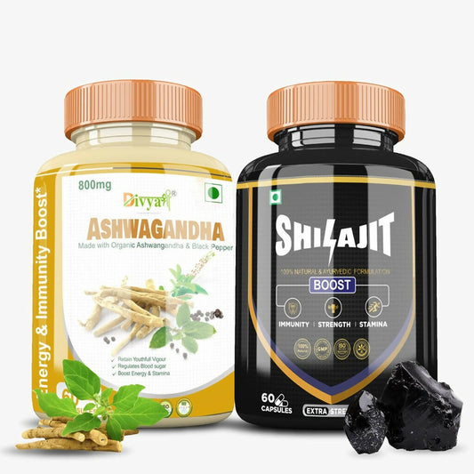 Divya Shree SJ Capsule and Ashwagandha Capsule Combo - Jeevan Care Ayurveda