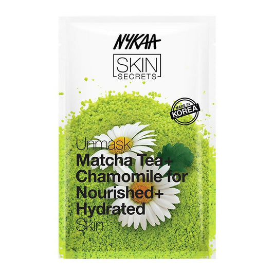 Nykaa Skin Secrets Exotic Indulgence Matcha Tea+Chamomile Sheet Mask For Nourished & Hydrated Skin | Swadesiicart
