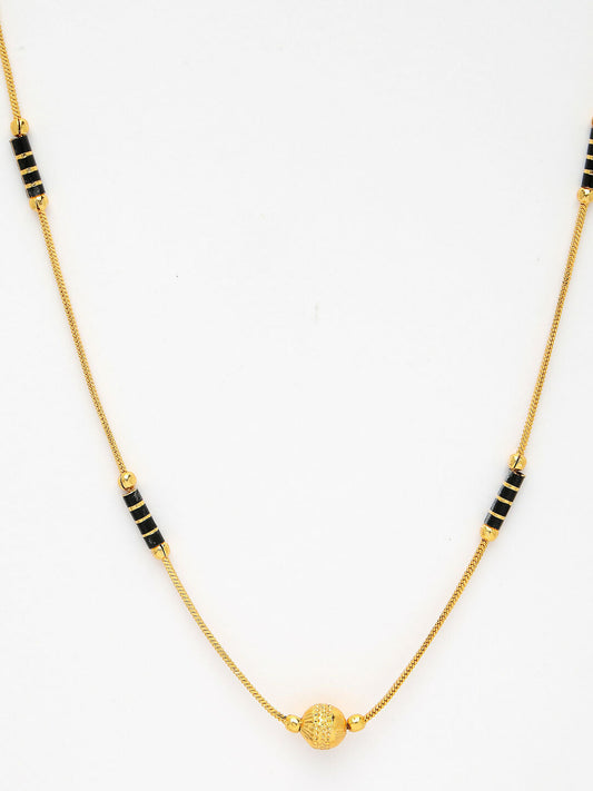 NVR Women's Gold-Polished Mangalsutra | Swadesiicart