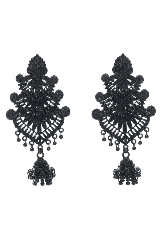 Mominos Fashion Johar Kamal Latest Design Black Color Earrings
