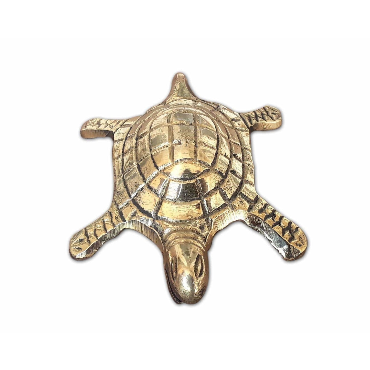 Tortoise with Small Brass Plate - Swadesiicart