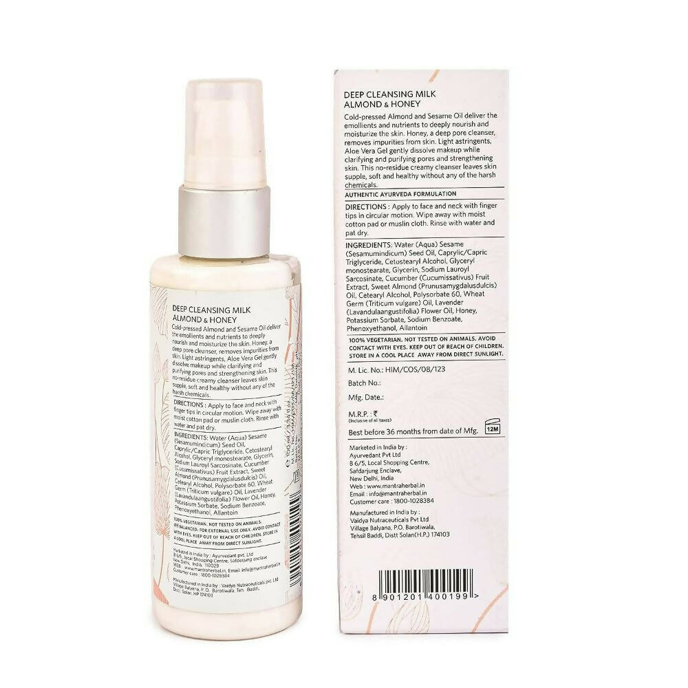 Mantra Herbal Deep Cleansing Milk Almond and Honey - Swadesiicart