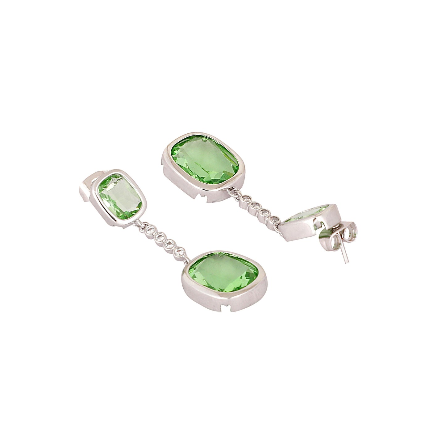 Nuyug Green Luxe Cascades Anti Tarnish Earrings | Swadesiicart