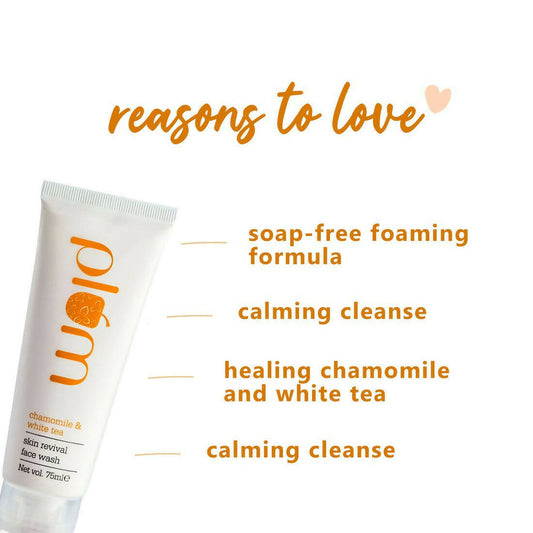 Plum Chamomile & White Tea Skin Revival Face Wash - Swadesiicart