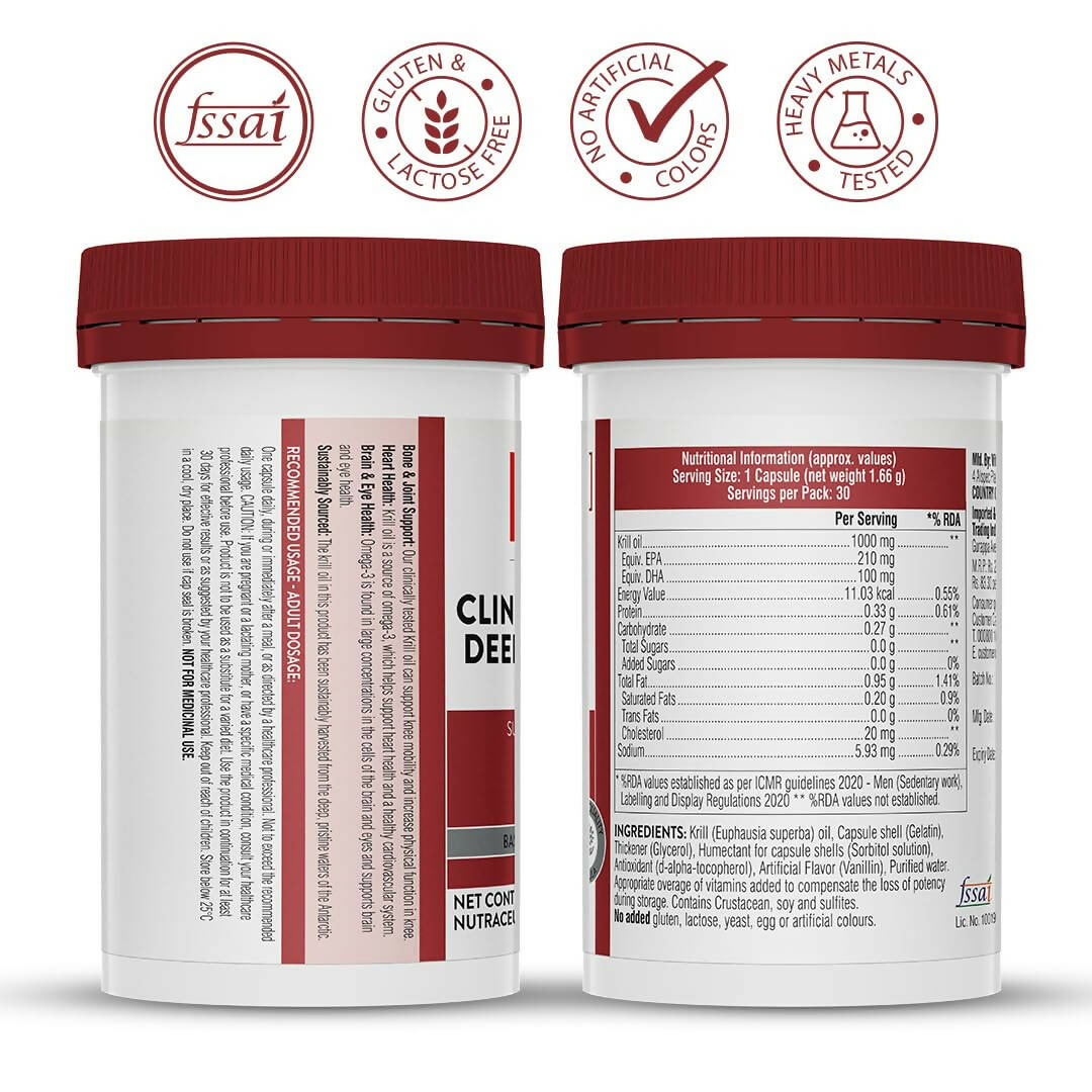 Swisse Clinical Strength Deep Sea Krill Oil Capsules | Swadesiicart