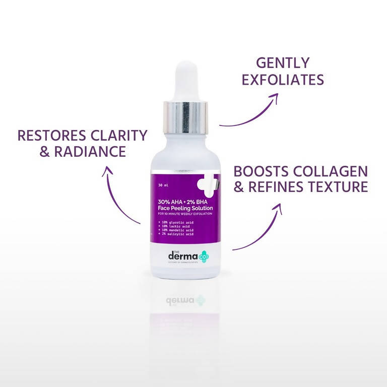 The Derma Co 30% AHA + 2% BHA Face Peeling Solution - Swadesiicart