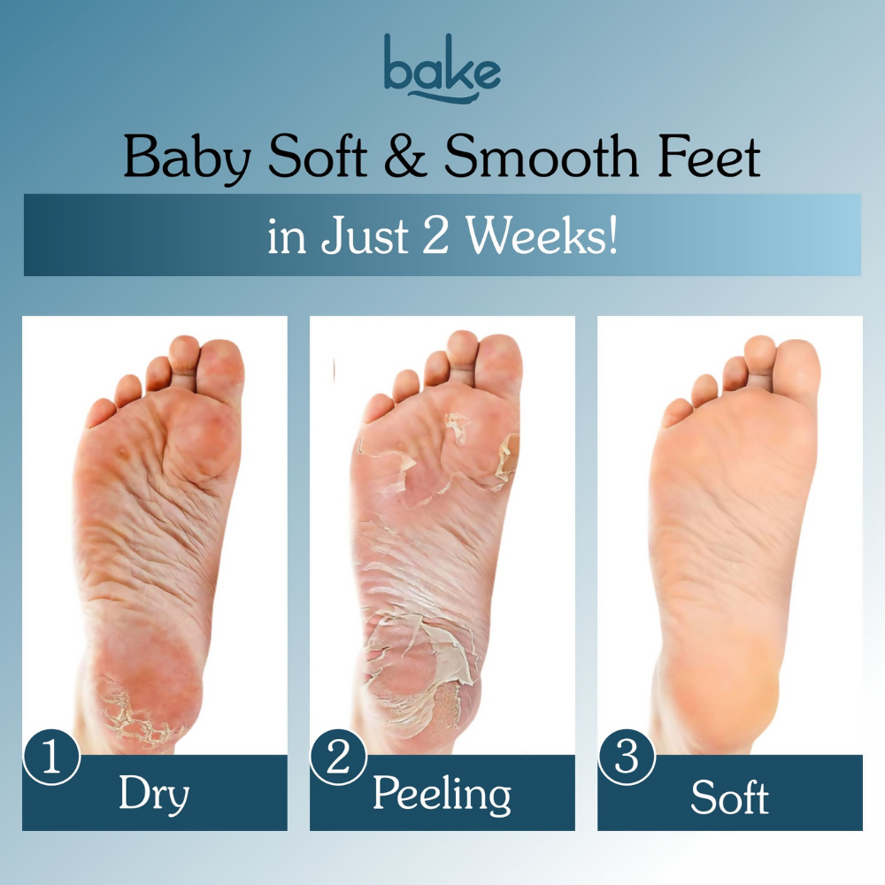 Bake AHA + BHA Peeling & Exfoliating Foot Mask | Swadesiicart