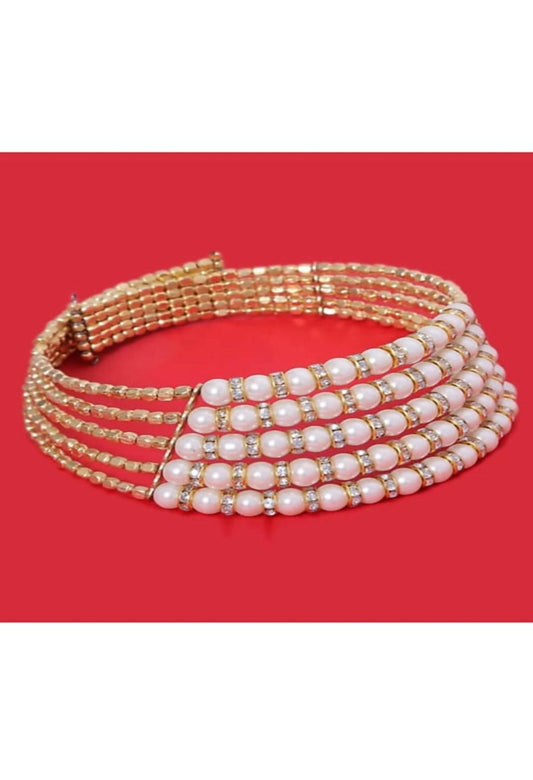 Mominos Fashion Johar Kamal Oxidised Pearls work Hasli Design Choker | Swadesiicart