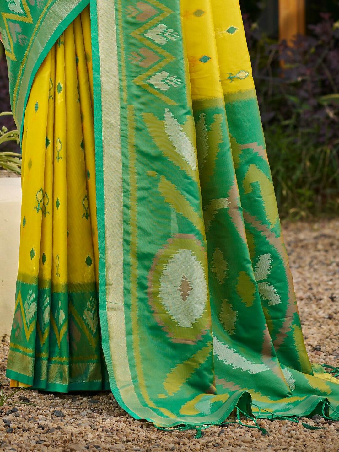 Shree Shyam Fashion Mustard Soft Silk Saree