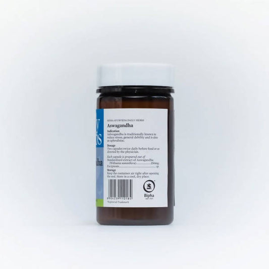 Bipha Ayurveda Daily Herbs - Aswagandha Capsules | Swadesiicart