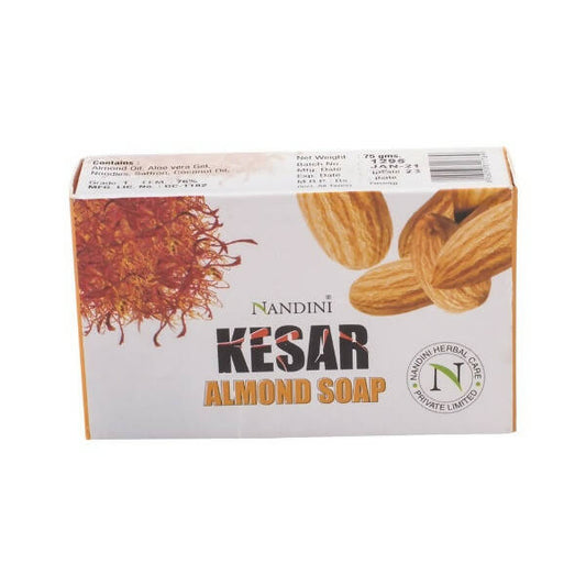 Nandini Herbal Kesar Almond Soap - Swadesiicart