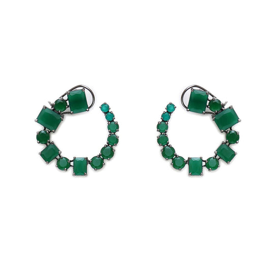 Jade Stud Earrings- Ruby Raang
