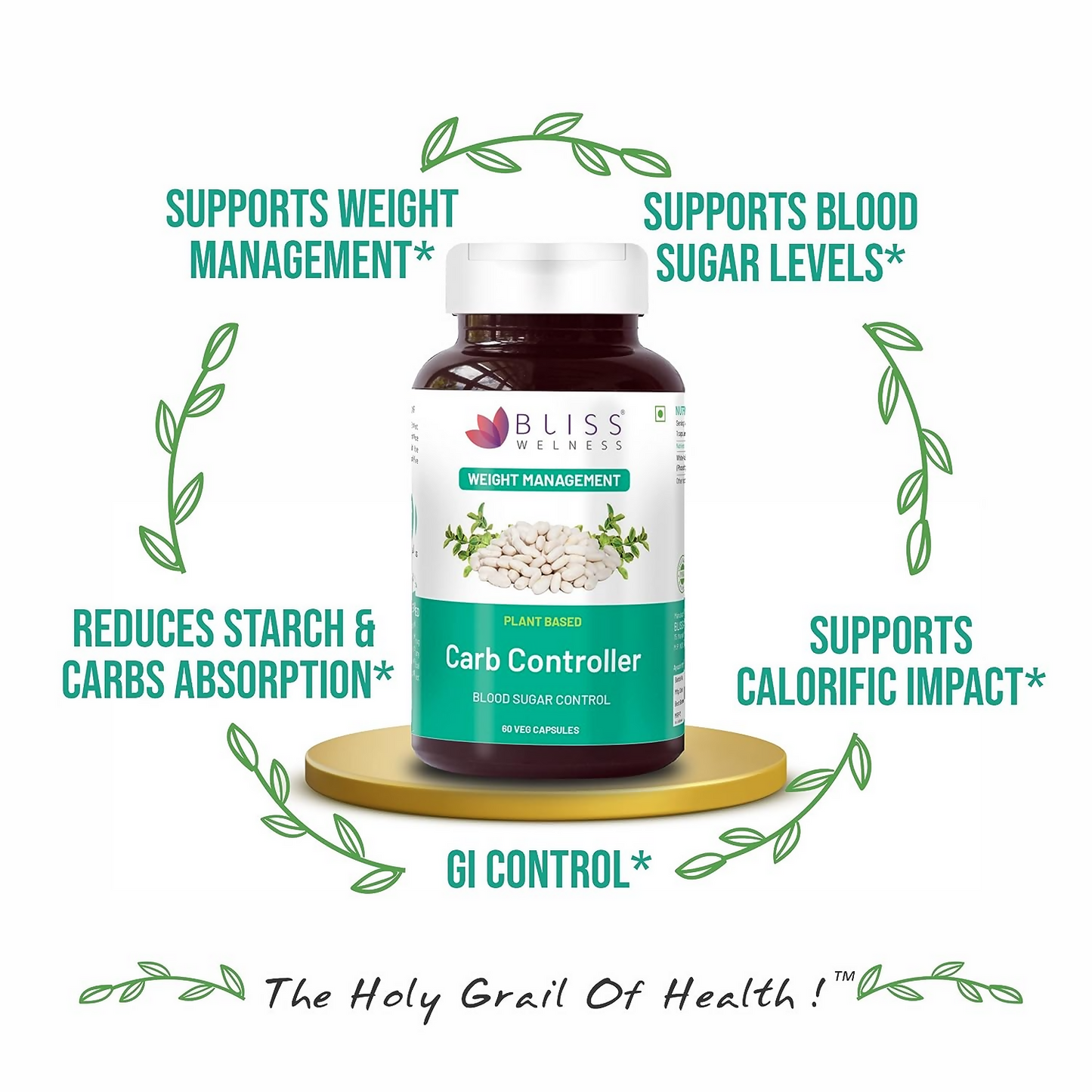 Bliss Welness Carb Controller Capsules - Swadesiicart