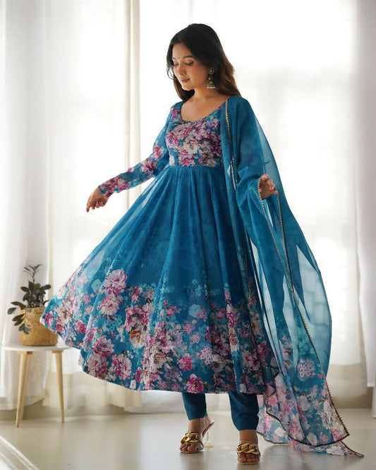 Joban Fashion Rama Kurta Set Organza Sequin Embroidery Work