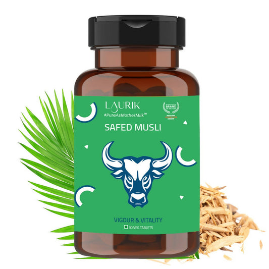 Laurik Perfomax Safed Musli, Ashwagandha, Gokhru Tablets | Supports Strength And Vitality | Swadesiicart
