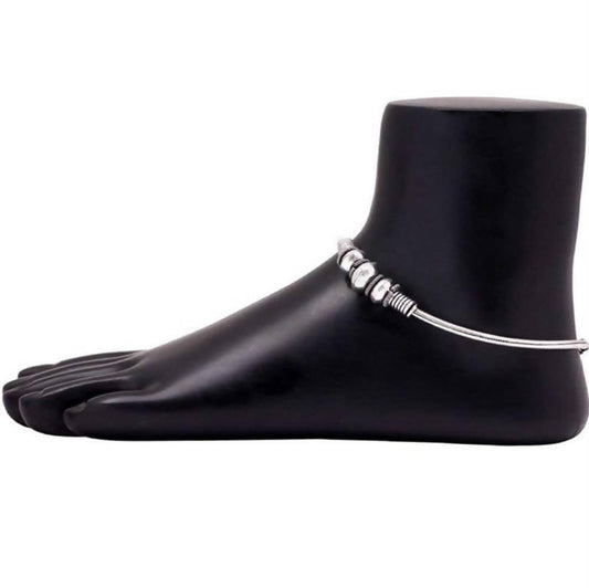 Mominos Fashion Trendy Silver Plated Anklets