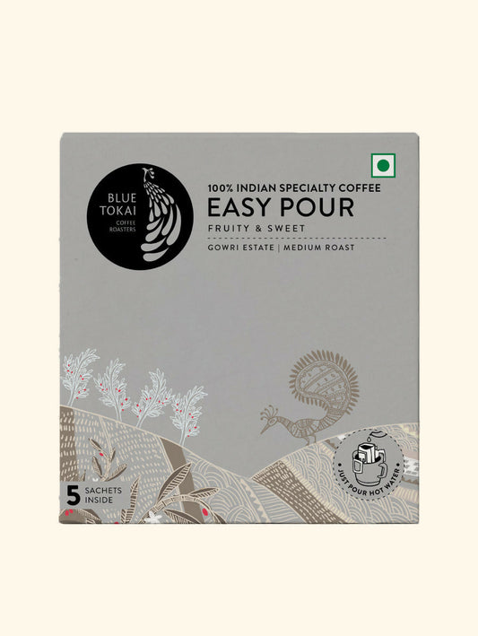 Blue Tokai Gowri Estate Medium Roast Easy Pour Sachets - Blue Tokai