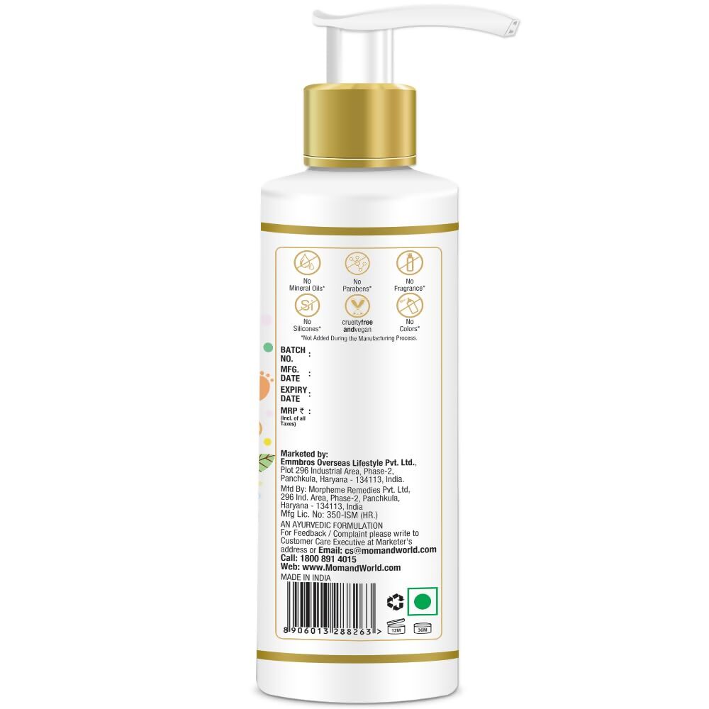 Mom & World Baby Hair Oil With Organic & Cold Pressed Natural Oil - Swadesiicart