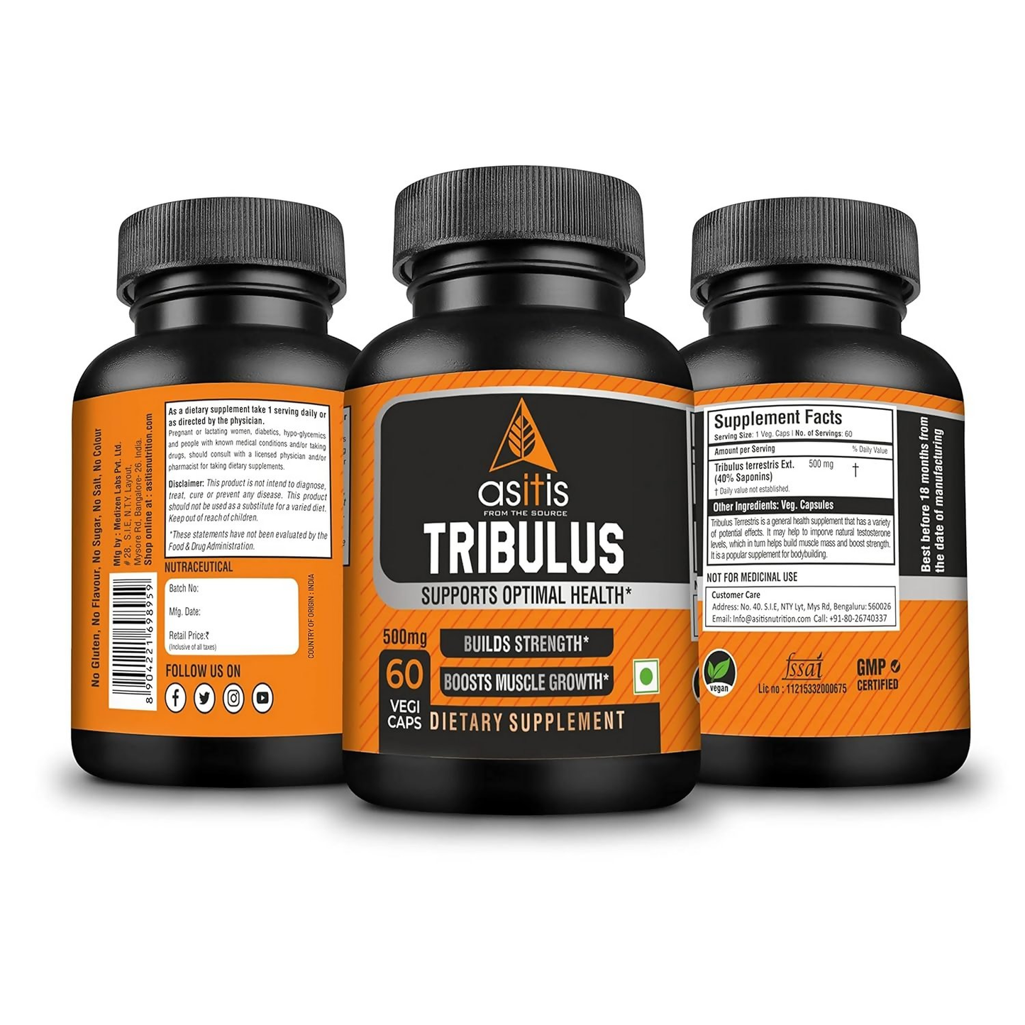 AS-IT-IS Nutrition Tribulus Capsules | Swadesiicart