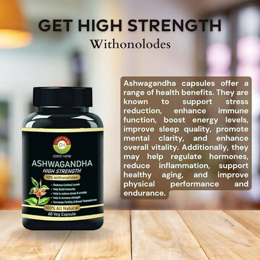 Cordy Herb Ashwagandha Extract Capsules - Swadesiicart