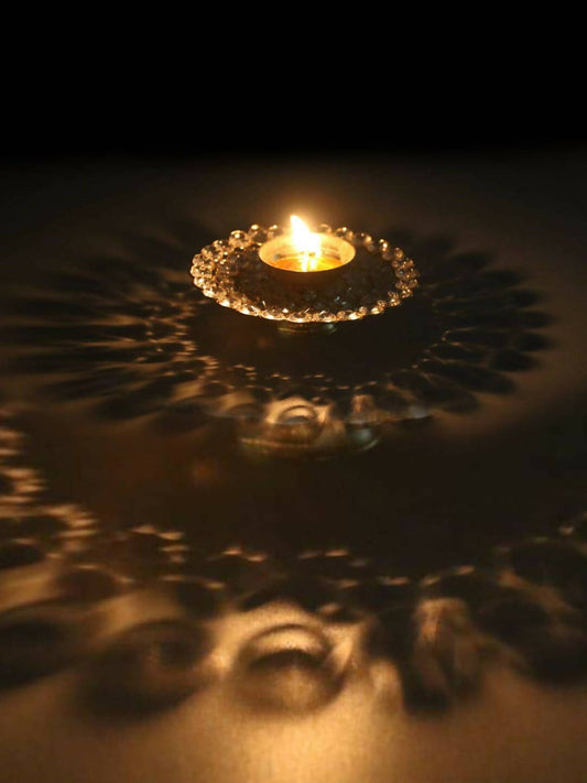 Craftvatika Gold Small Brass Puja Akhand Diya | Swadesiicart