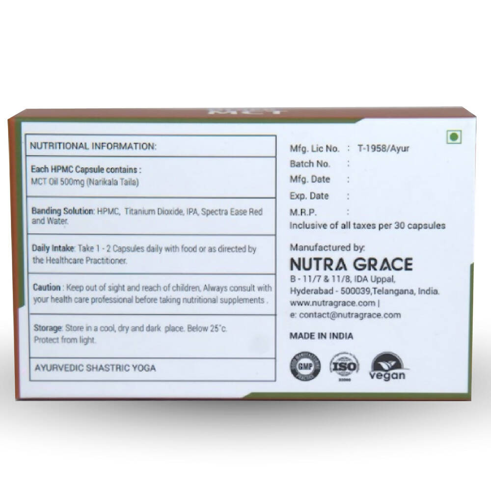 Nutra Grace MCT Oil Capsules - Swadesiicart