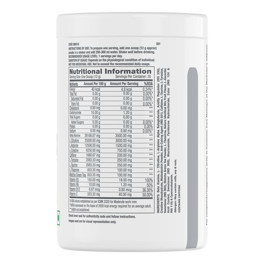 GNC Pro Performance Pre-Workout Fruit Punch | Swadesiicart