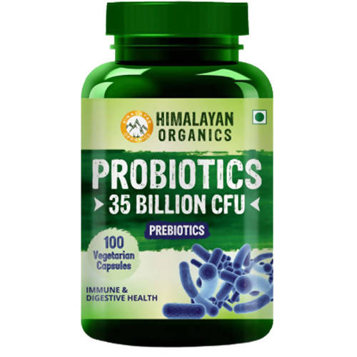 Himalayan Organics Probiotics 35 Billion CFU Prebiotics Immune & Digestive Health: 100 Vegetarian Capsules