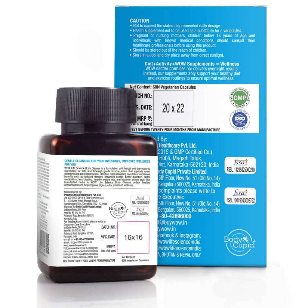 Wow Life Science Body Cleanse Capsules | Swadesiicart