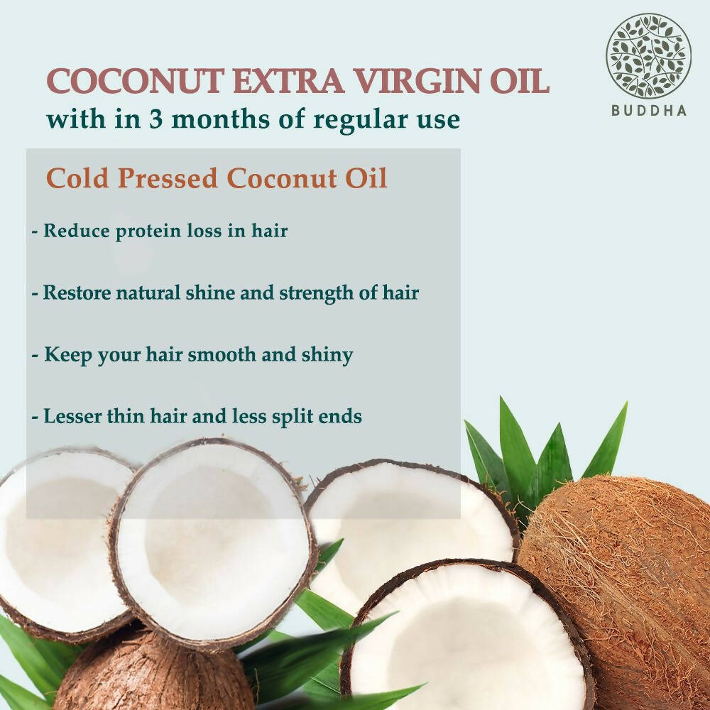 Buddha Natural Cold Pressed Virgin Coconut Oil - For Skin, Hair And Baby Care Hair Oil - Swadesiicart