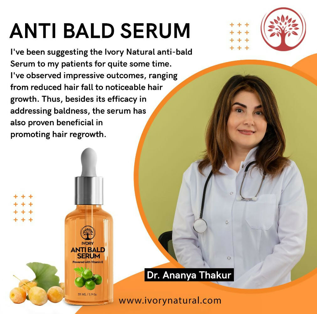 Ivory Natural Bald Serum For Baldness, Hair Thinning And Hair Fall | Swadesiicart