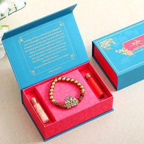 Jai Bholenath Bracelet Rakhi & Soan Papdi