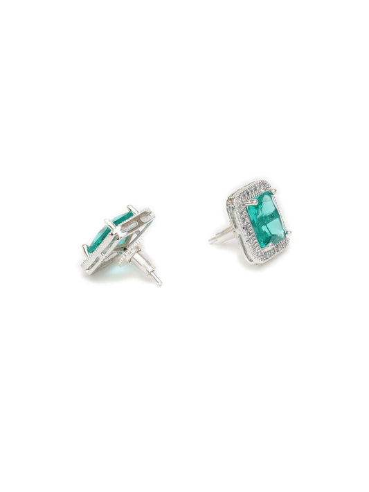 stone stud (Light green ) - Ruby Raang - Ruby Raang Studio