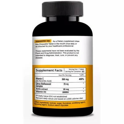 Nutracology Vitamin C 500mg Immunity Booster, Glowing Skin Tablets - Swadesiicart