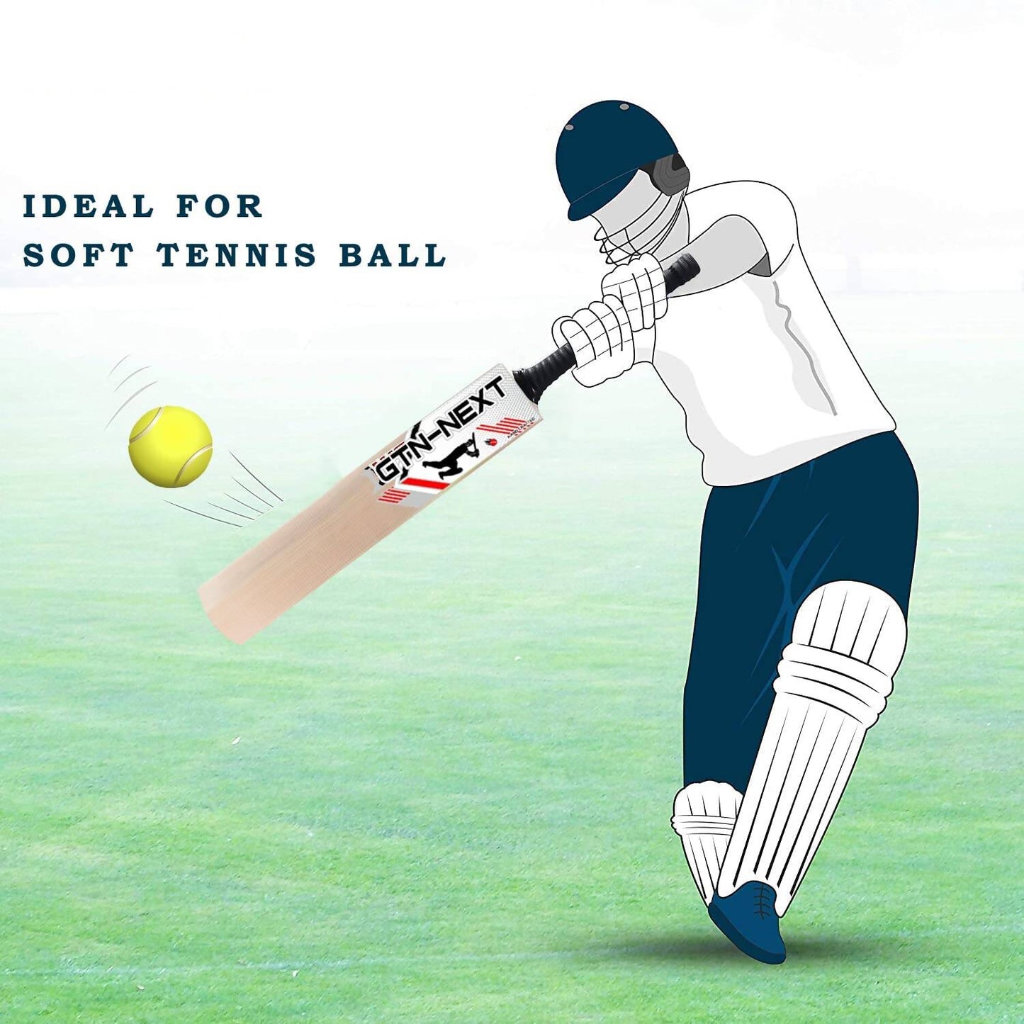 Gtn Next Soft Tennis Cricket Bat (Size 5) - Swadesiicart