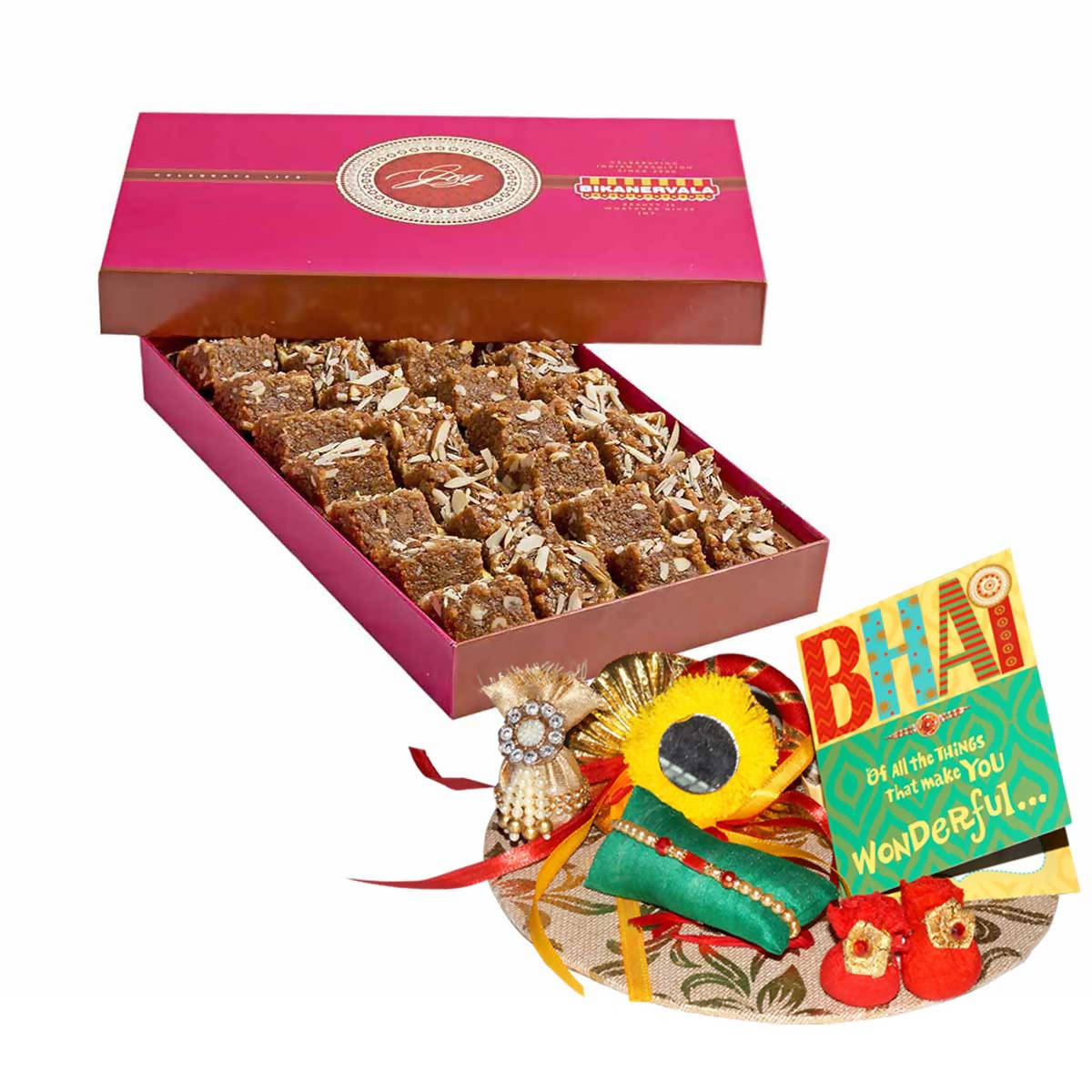 Bikanervala Kaju Dhoda Plain Rakhi Gift | Swadesiicart