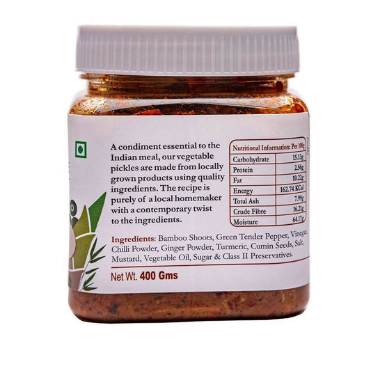 Ainmane Bamboo Shoots & Green Pepper Pickle - Swadesiicart