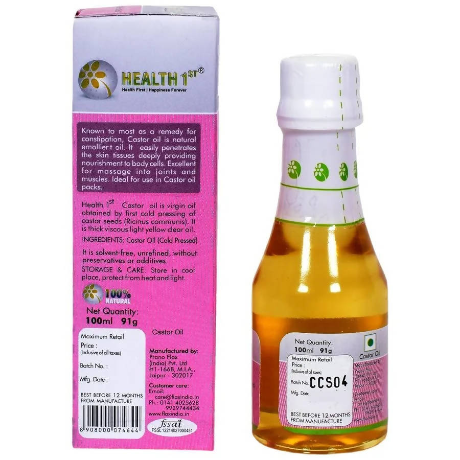 Health 1st Cold Pressed Castor Oil - Swadesiicart