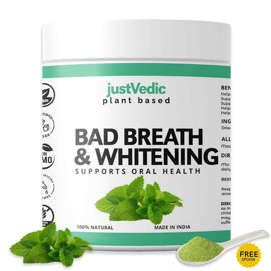 Just Vedic Bad Breath & Whitening Drink Mix - Swadesiicart