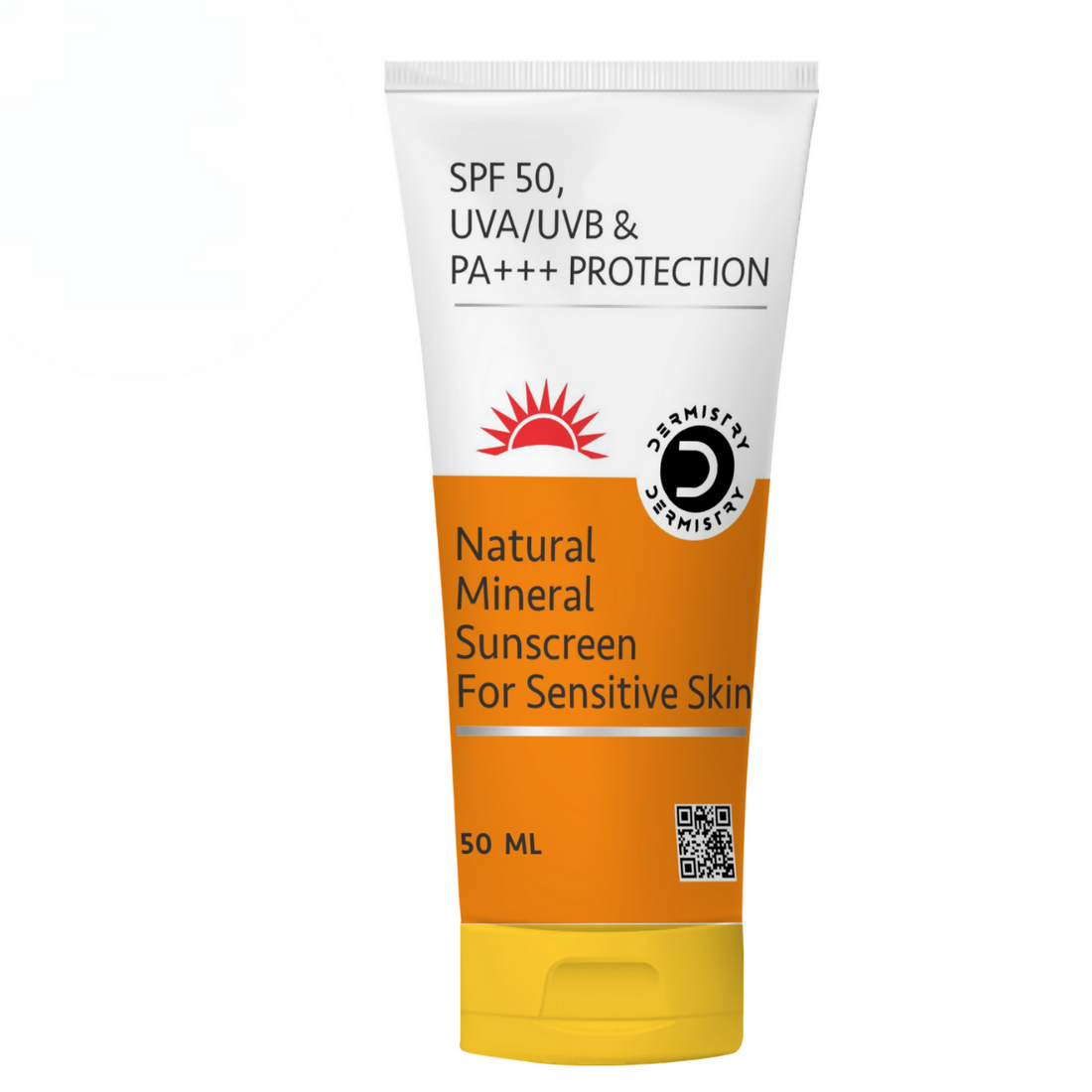 Dermistry Natural Mineral Sunscreen SPF 50: Gentle Daily Sun Protection for Sensitive Skin & Children