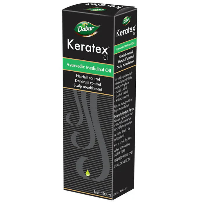 Dabur Keratex Oil: Authentic Ayurvedic Elixir for Hair Fall Control, Dandruff Relief & Scalp Nourishment