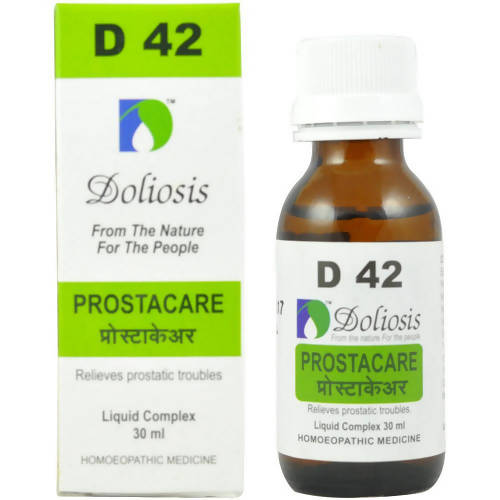 Doliosis Homeopathy D42 Prostacare Drops: Traditional Homeopathic Support for Prostate Wellness