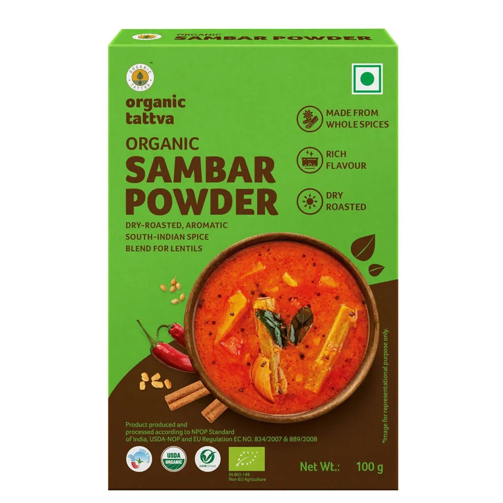 Organic Tattva Sambar Powder: Bring Authentic South Indian Flavor to Your Kitchen
