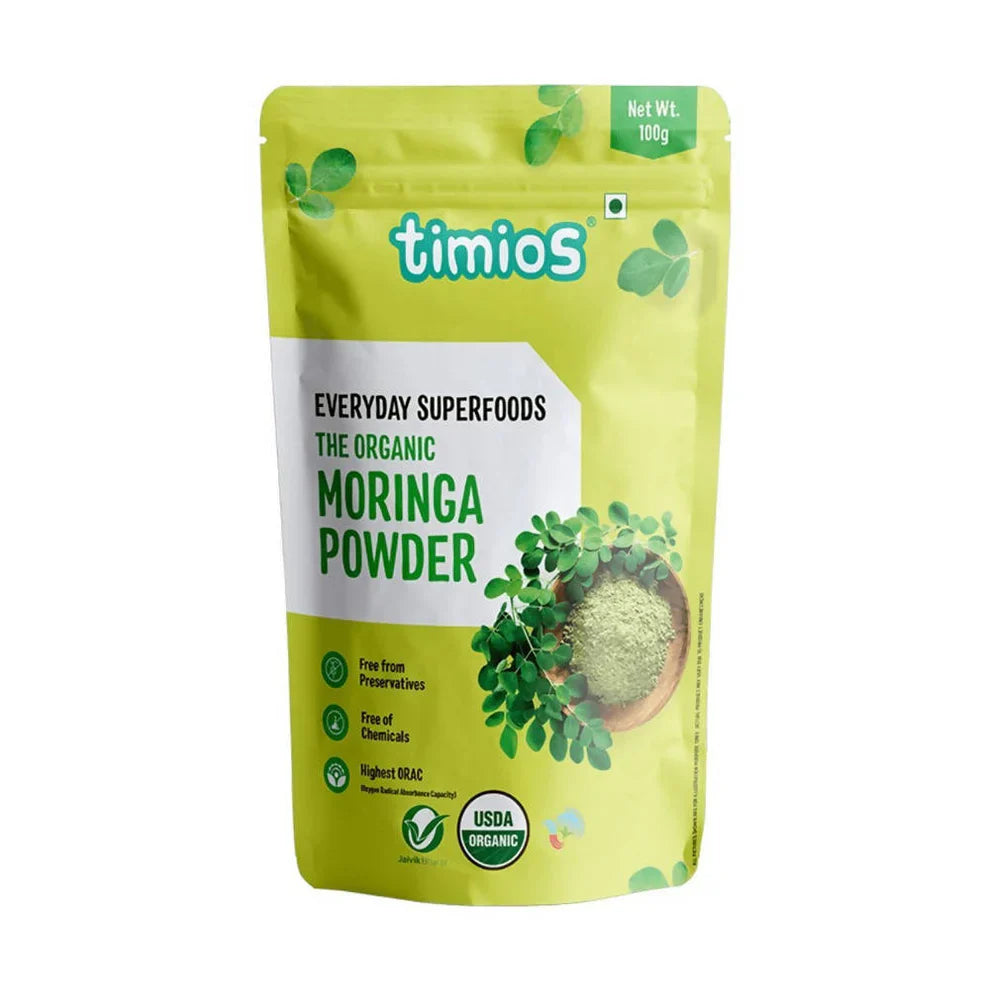 Timios Everyday Superfoods The Organic Moringa Powder: Nutrient-Rich Daily Superfood