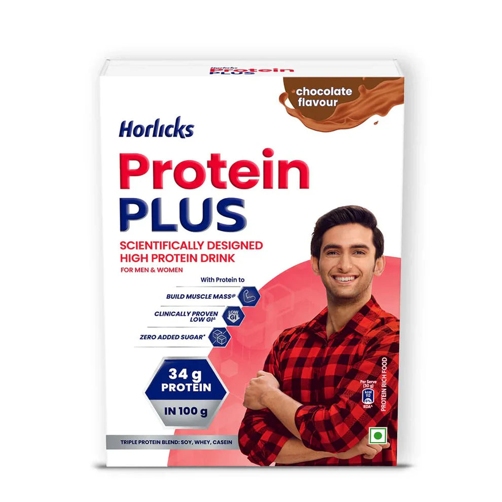 Horlicks Protein Plus Health & Nutrition: High-Protein Nutritional Drink for Active Adults