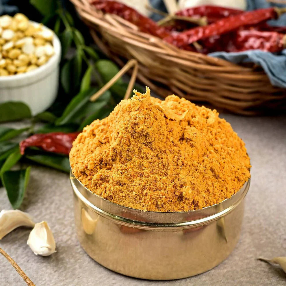 Vellanki Foods Idli Karam with Garlic – Authentic Andhra-Style Spicy Chutney Powder