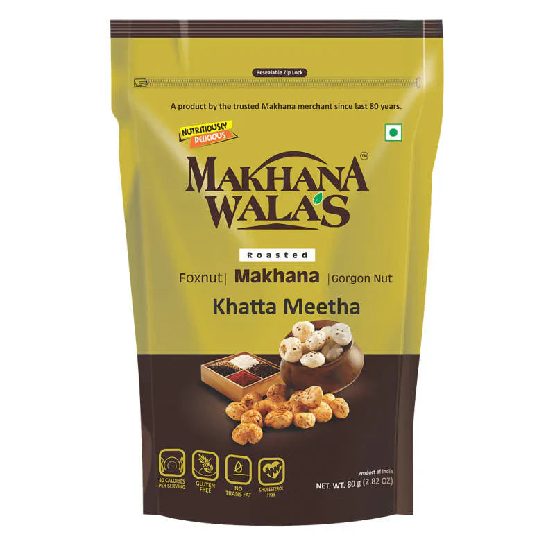 Makhanawalas Roasted Makhana Khatta Meetha: A Crunchy Sweet & Tangy Snack for Every Occasion