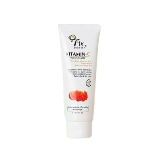 Fixderma Vitamin C Face Cleanser: The Brightening Foaming Face Wash with 2% Stable Vitamin C (3-O-Ethyl Ascorbic Acid), Phytic Acid, Moroccan Argan Oil