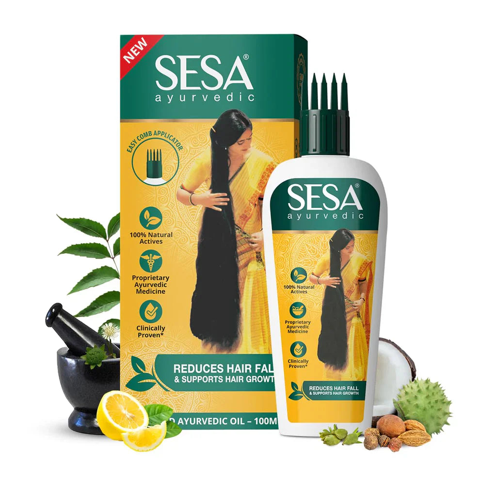 Sesa Ayurvedic Hair Oil: Hair Fall Control and Scalp Nourishment