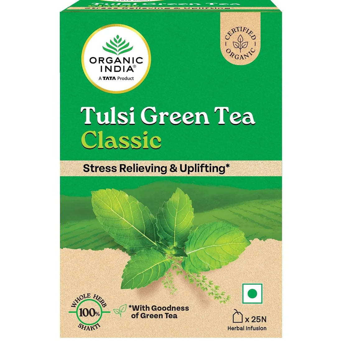 Organic India Tulsi Green Tea Classic: A Refreshing Herbal Green Tea for Everyday Wellness